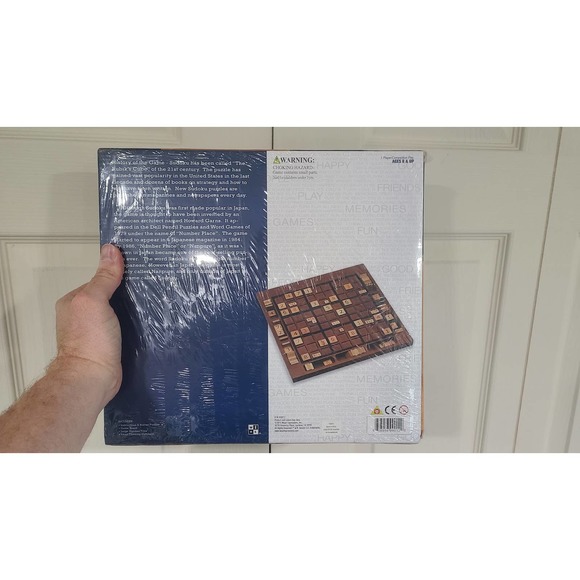 WE Games Wooden Sudoku Board with Storage Slots in Medium Stain - Picture 2 of 2